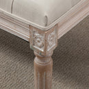 Panca Fondo Letto Imbottita 80x40x41 cm in Legno Ottomana Beige
