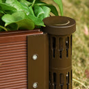 Letto per Orto Fioriera 100x100x15 cm in Plastica Marrone