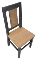 Set 2 Sedie 44x44x96 cm in Legno di Abete Malé Marrone e Grigio
