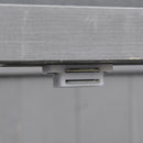 Armadietto da Giardino 2 Ante Tetto Apribile 74x43x88 cm in Legno di Abete Grigio Scuro