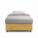 Letto Singolo Contenitore Imbottito Microfibra Ocra BoxMax Varie Misure