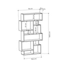 Libreria 168x96x25 cm Design Moderno Scaffale 8 Ripiani in MDF Sabbia      