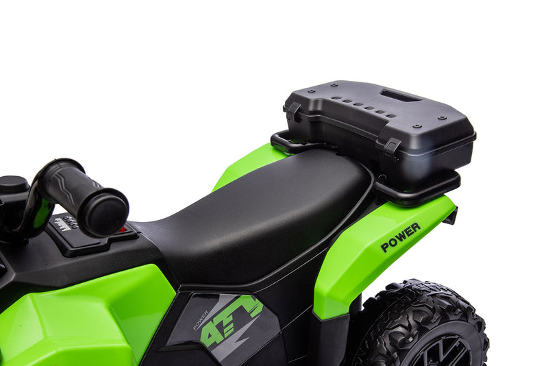Quad Elettrico per Bambini Safari 6V con Bauletto Posteriore Verde  