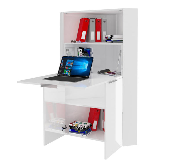 online Scrivania Angolare 70x35x140 cm Dalia Bianco Lucido