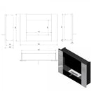 Camino a Bioetanolo da Parete 90,2x65 cm Flig Boston 2 Silver