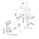 Rubinetto Miscelatore Monocomando Lavabo in Ottone Mariani Epic Cromato