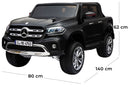 Macchina Elettrica per Bambini 2 Posti 12V con Licenza Mercedes Classe X Pick-up Nera