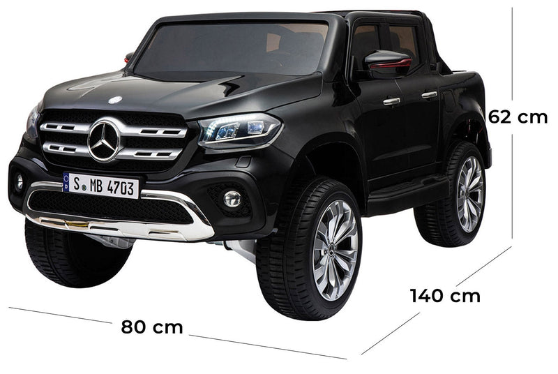 Macchina Elettrica per Bambini 2 Posti 12V con Licenza Mercedes Classe X Pick-up Nera