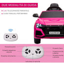 Macchina Elettrica per Bambini 3-5 Anni 6V Audi RS Q8 Autentica 1,5-3km/h con Telecomando e Musica Rosa      