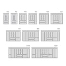 Portaposate Optima Vertex/Concept 500mm (Spalle 16mm) M 450 Plastica Bianca Tecnoplastica Emuca