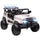 Macchina Fuoristrada per Bambini 99x66x68.5 cm con Fanali Clacson e Telecomando in PP e Metallo Bianco