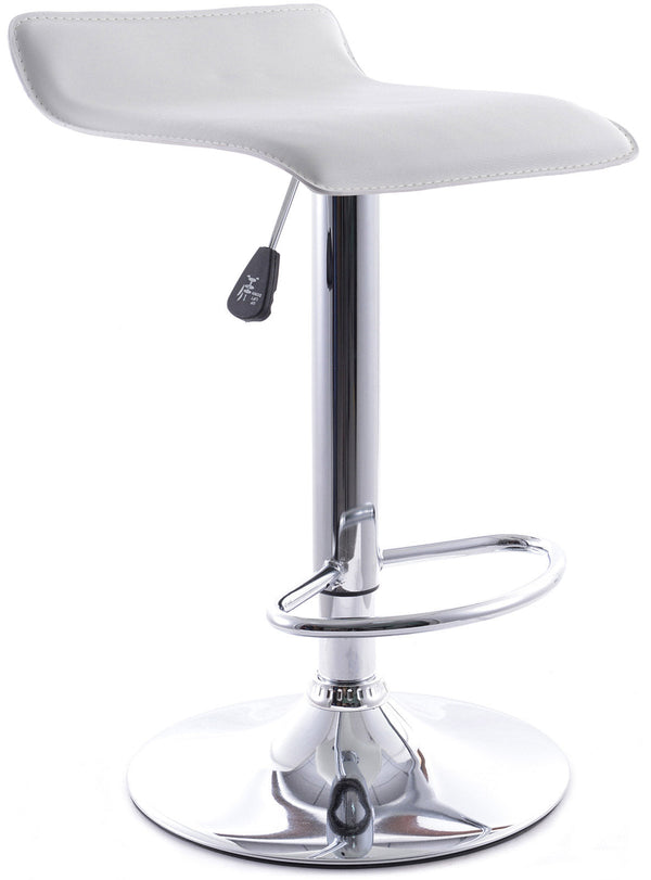 Hocker mit Gasdruckfeder und Drehsitz aus Kunstleder Vandi White prezzo
