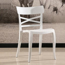Set 6 Sedie 81x46x52 cm in Polipropilene Bianco