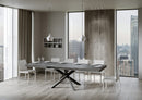 Tavolo Allungabile 200-460x90x77 cm Volantis Cemento Telaio Antracite 