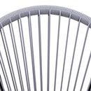 Set 4 Sedie da Giardino Ovali 73x77x87 cm in Rattan PE Grigio Chiaro