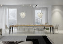 Tavolo Allungabile 120/380x90 cm Flame Quercia Natura Gambe Antracite      