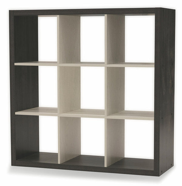 prezzo Bücherregal 9 Regale 113 x 113 x 39 cm in Braun und Weiß Soriani MDF