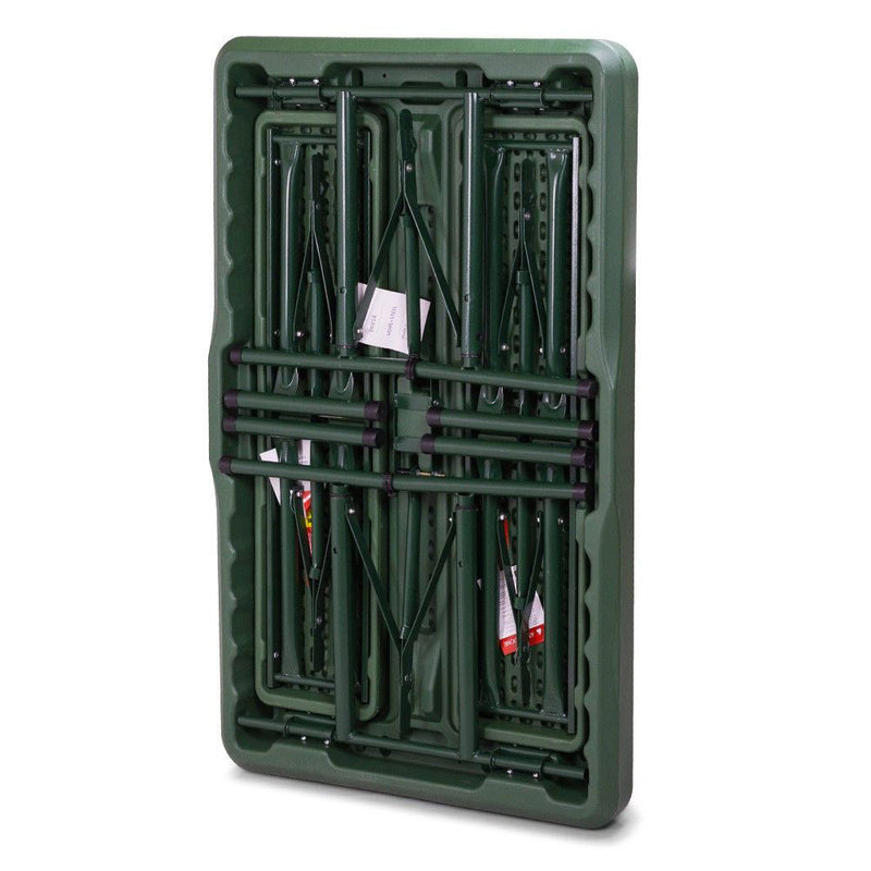 Set Birreria da Giardino Pieghevole Tavolo 105x69x64 cm 2 Panche in Polietilene Verde