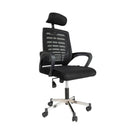 Poltrona direzionale da ufficio in tessuto microforato nera Kizi