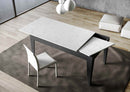 Tavolo Allungabile 160-220x90x77 cm Cico Mix Bianco Spatolato