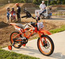 Bicicletta per Bambini 16" Freni a Disco e Rumore del Motore in Accelerazione Magik-Bike Motocross Arancione