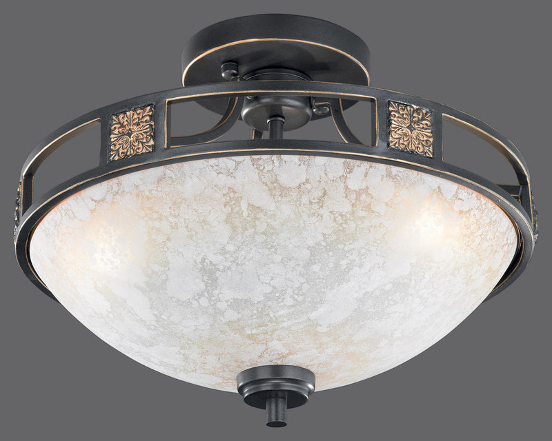 Plafoniera da Interno Attacco E27 in Metallo Ruggine