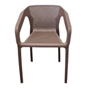 Set 4 Sedie da Giardino Impilabili 54x74x57 cm in Polipropilene Siena Tortora