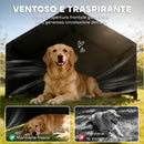 Cuccia per Cani Tutte le Taglie 125x110x93 cm da Esterno in Tessuto Oxford Nero      