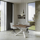 Tavolo Allungabile 130-234x90x77 cm Volantis Noce Telaio Bianco 