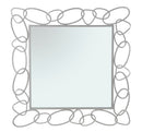 Specchio Chain Argento 84x2x84 cm in Ferro e MDF Argento