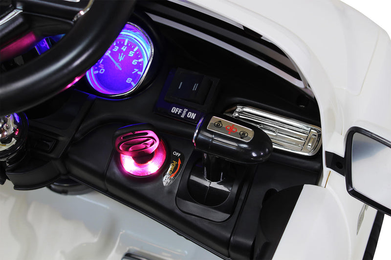 Macchina Elettrica per Bambini 12V con Licenza Maserati Levante Deluxe Bianca