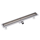 Canalina di Scarico Doccia a Pavimento in Acciaio Inox Piastrellabile 74x11x7 cm 