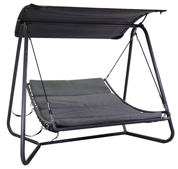 Schaukelgartenbett 216,5 x 200 x 182 cm in Indiana Grey Metal prezzo
