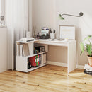 Scrivania Angolare Moderna per Ufficio 120x100x77 cm in Legno Bianco    