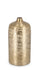 Bottiglia Decorativa Ø18,5x38 cm in Metallo Lathe Oro