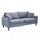 Chandler 3-Sitzer-Sofa 196 x 81 x 89 h cm in hellgrauem Samt