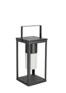 Lampada Lanterna Solare 17x17x38h cm con Manico Nero