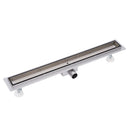 Canalina di Scarico Doccia a Pavimento in Acciaio Inox Piastrellabile 84x11x7 cm 
