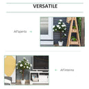 Alberello Camelia Artificiale con 21 Fiori H90 cm con Vaso Bianco e Verde