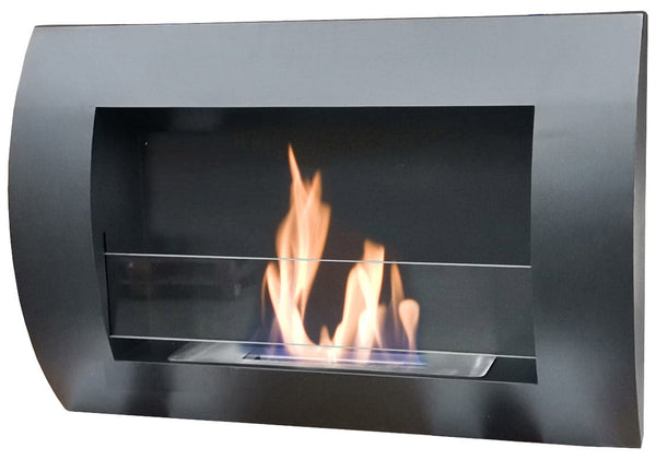 Bioethanol-Wandkamin 63x45 cm Bauer rund schwarz acquista