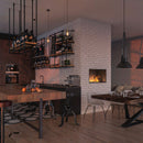 Camino a Vapore Elettrico da Incasso 80x45(64,8)x40 cm Invapo Inside con Ricarica Automatica e LED RGB Nero       