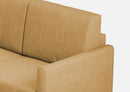 Divano Angolare 5 Posti 221x221x85 cm Karay in Tessuto Ocra