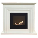 Camino a Bioetanolo da Terra 91x32x86 cm Struttura in Legno Bianco