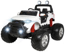 Macchina Elettrica per Bambini 2 posti Fuoristrada 24V con Licenza Ford Monster Truck 4x4 Bianca