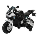 Moto Elettrica per Bambini 12V con Licenza BMW S 1000 RR Nera e Bianca