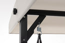 Dondolo da Giardino 3 Posti Schienale Ribaltabile con Cuscini 185x110x163h cm in Acciaio e Poliestere Taurus Grigio Chiaro