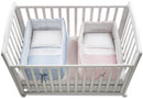 Set 2 Riduttori Gemellari per Lettino Culla 64x58x29 cm con Materassino Italbaby Pois Rosa