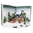 Villaggio Natalizio 31x19x21 cm Libro Grigio con Luci Suoni Movimento