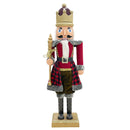 Soldato Schiaccianoci Natalizio H120 cm con Luci Suoni e Movimento Rosso Scozzese