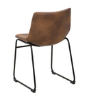 Sedia Metropolitan Touch 45x50x74,5 cm in Ferro e PU Marrone e Nero